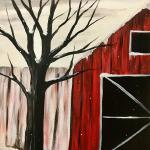 Barn and tree